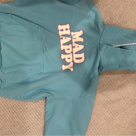 Madhappy blue hoodie with stitching and graphic print. Limited edition - Picture 2 of 4